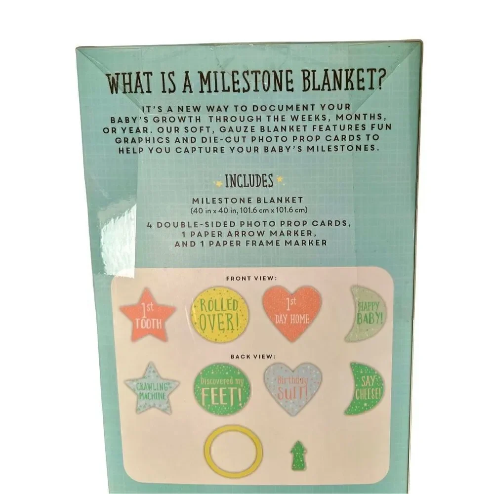 New In Box Stepping Stones Baby Milestone Blanket 40
